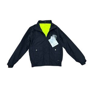 Men’s Gerber jacket zip up black reversible visibility l/s